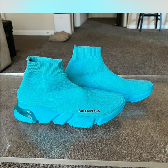 Balenciaga Women's Blue Speed Trainers - Picture 1 of 7